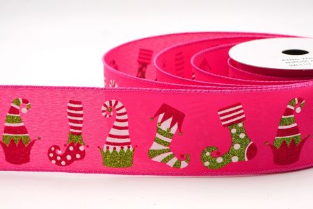 Rosa Weihnachts-Elfen-Schuh-Glitzerband_KF9411GC-40-218