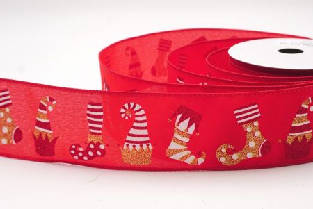 Rotes Weihnachts-Elfen-Schuh-Glitzerband_KF9411GC-7-7