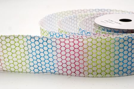 Weiß holografisches Glitzer Kreuzdrahtband_KF9412GC-1-1