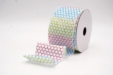 Weiß holografisches Glitzer Kreuzdrahtband_KF9412GC-1-1