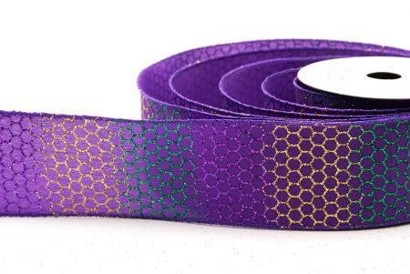 Lila holografisches Glitzer Kreuzdrahtband_KF9412GC-34-34