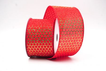 Rot - holografisches Glitzer Kreuzdrahtband_KF9412GC-7-7