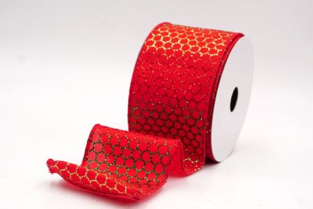Rot - holografisches Glitzer Kreuzdrahtband_KF9412GC-7-7