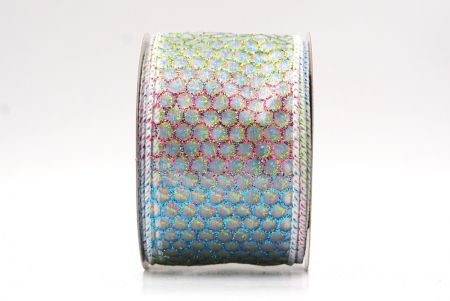 Durchsichtig - Weiß holografisches Glitzer Kreuzdrahtband_KF9413GC-1-1