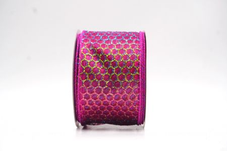 Durchsichtig - Rosa holografischer Glitzer Kreuzdrahtband_KF9413GC-40-40