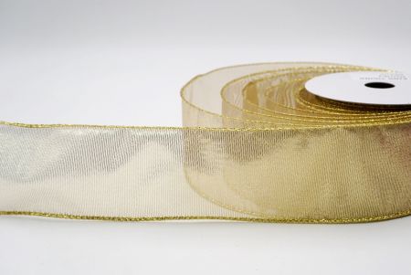 Gold_Solid Metallic Shine Wired Ribbon_KF9417G-2