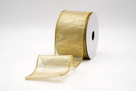 Gold_Solid Metallic Shine Wired Ribbon_KF9417G-2