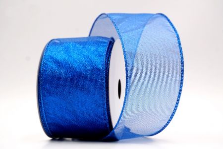 Blue_Solid Metallic Shine Wired Ribbon_KF9417GB-4