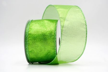 Lt. Green_Solid Metallic Shine Wired Ribbon_KF9417GI-15