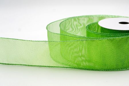 Lt. Green_Solid Metallic Shine Wired Ribbon_KF9417GI-15