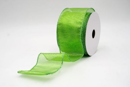 Lt. Green_Solid Metallic Shine Wired Ribbon_KF9417GI-15