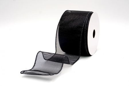 Black_Solid Metallic Shine Wired Ribbon_KF9417GJ-53