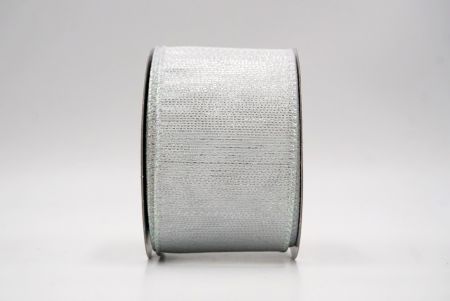 White_Solid Metallic Shine Wired Ribbon_KF9417GN-1N