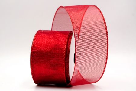 Red_Solid Metallic Shine Wired Ribbon_KF9417GR-7