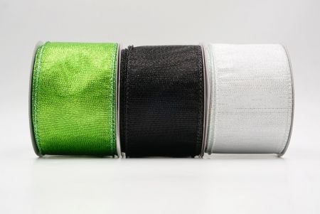 Solid Metallic Shine Wired Ribbon_KF9417