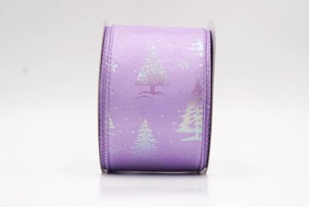 Violetti hohtava pastellivärinen folio joulukuusen langallinen nauha_KF9418GC-11-11