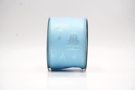 Vaaleansininen hohtava pastellivärinen folio joulukuusen langallinen nauha_KF9418GC-12-12