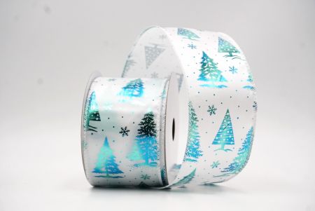 Fehér Havas Tél Csodaország Karácsonyfa Drótos Szalag_KF9427GC-1-1