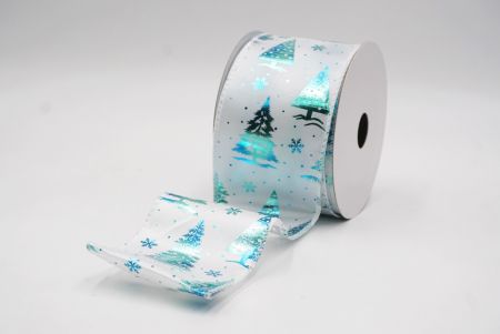 Fehér Havas Tél Csodaország Karácsonyfa Drótos Szalag_KF9427GC-1-1