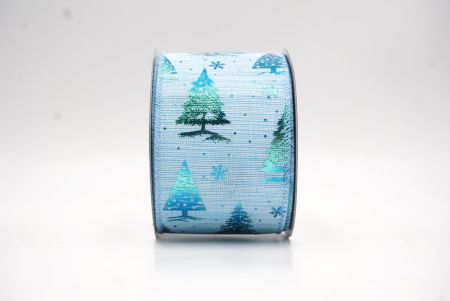 Világoskék Havas Tél Csodaország Karácsonyfa Drótos Szalag_KF9428GC-12-216