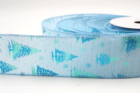 Világoskék Havas Tél Csodaország Karácsonyfa Drótos Szalag_KF9428GC-12-216