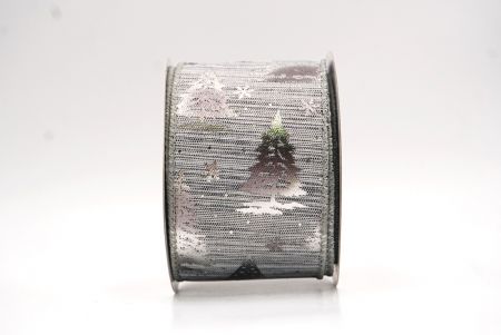 Világosszürke Havas Tél Csodaország Karácsonyfa Drótos Szalag_KF9428GC-50-197