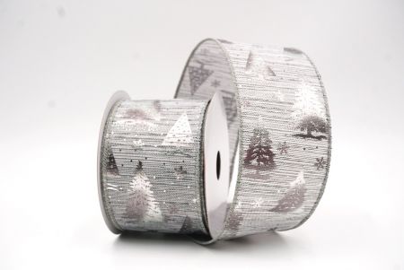 Világosszürke Havas Tél Csodaország Karácsonyfa Drótos Szalag_KF9428GC-50-197