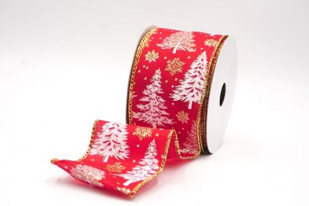 Piros - Arany Havas Tél Csodaország Karácsonyfa Drótos Szalag_KF9430G-7G