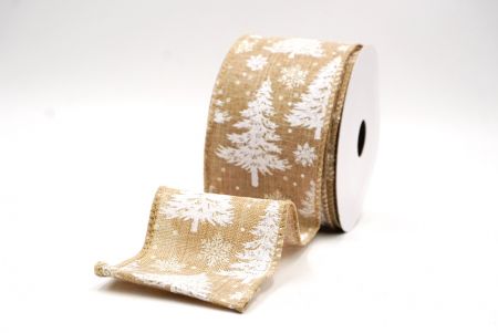 Világosbarna Havas Tél Csodaország Karácsonyfa Drótos Szalag_KF9431GC-13-183