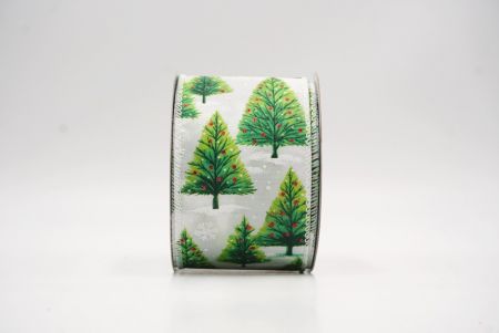 Weiß glitzerndes Weihnachtsbaum Drahtband_KF9434GC-1-1