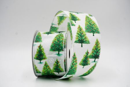 Weiß glitzerndes Weihnachtsbaum Drahtband_KF9434GC-1-1