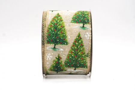 Hellbraun glitzerndes Weihnachtsbaum Drahtband_KF9436GC-13-183