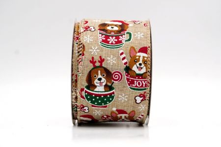 Khaki_Weihnachts Woof Welpe Drahtband_KF9440GC-13-183