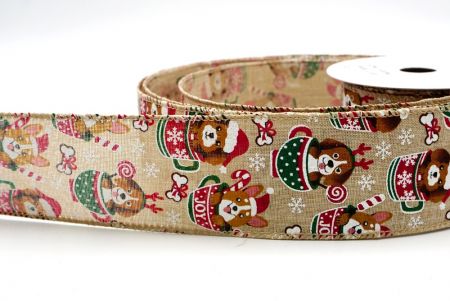 Khaki_Weihnachts Woof Welpe Drahtband_KF9440GC-13-183