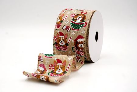 Khaki_Weihnachts Woof Welpe Drahtband_KF9440GC-13-183