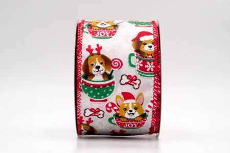 Weiß_Weihnachts Woof Welpe Drahtband_KF9441GC-1-7