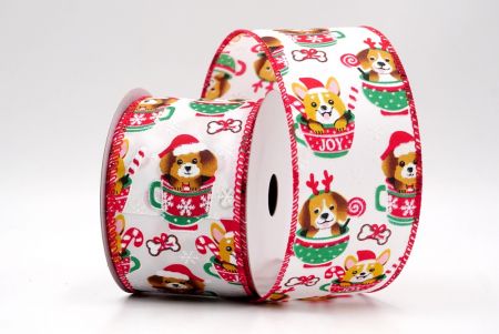 Weiß_Weihnachts Woof Welpe Drahtband_KF9441GC-1-7