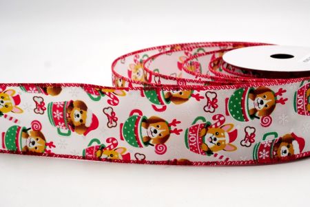 Weiß_Weihnachts Woof Welpe Drahtband_KF9441GC-1-7