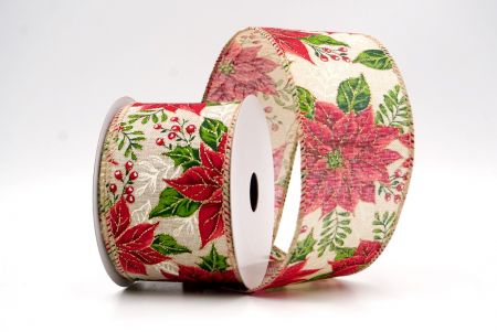 Khaki_Blühende Weihnachtsstern-Drahtband_KF9445GC-13-183