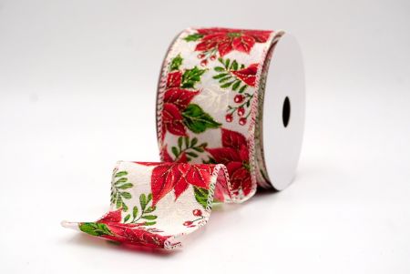 Creme_Blühende Weihnachtsstern-Drahtband_KF9445GC-2-2