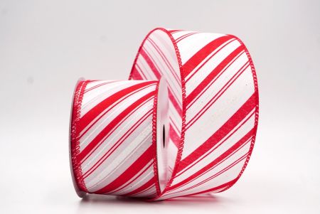 Nastro in Rame a Strisce Candy Cane Bianche e Rosse & Pois_KF9449GC-1-7