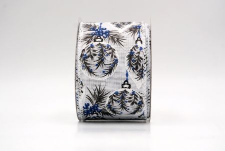 White_Winter Pine and Berry Ornament Wired Ribbon_KF9456GC-1-1