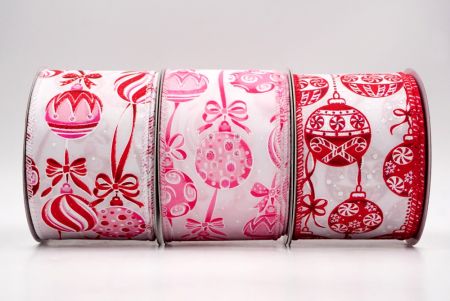 Joulu koristeet ja nauhat johdotettu nauha_KF9458.KF9459.KF9460