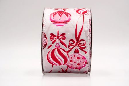 Valkoinen_Joulu koristeet ja nauhat johdotettu nauha_KF9460GC-1-1