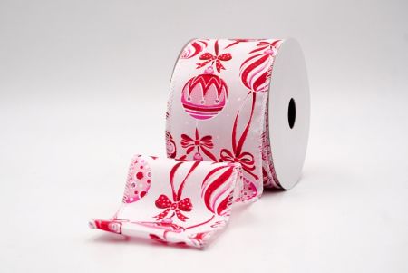 Valkoinen_Joulu koristeet ja nauhat johdotettu nauha_KF9460GC-1-1