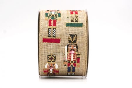 شريط سلكي بتمثال جندي عيد الميلاد باللون البني الفاتح _KF9477GC-13-183