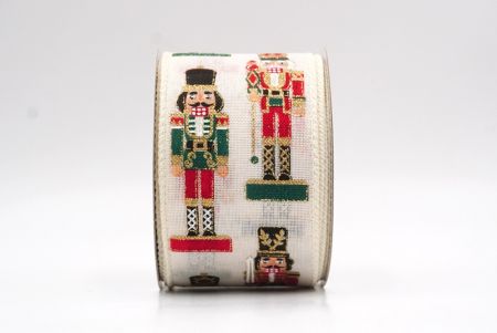 شريط سلكي بتمثال جندي عيد الميلاد باللون الأبيض الكريمي _KF9477GC-2-2