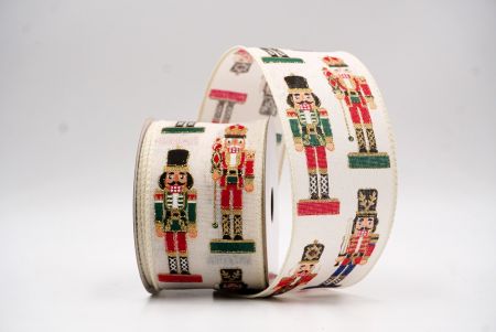 شريط سلكي بتمثال جندي عيد الميلاد باللون الأبيض الكريمي _KF9477GC-2-2