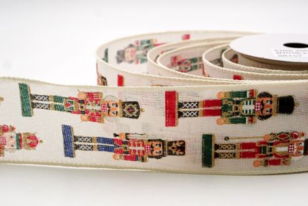 شريط سلكي بتمثال جندي عيد الميلاد باللون الأبيض الكريمي _KF9477GC-2-2