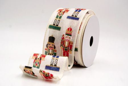 شريط سلكي بتمثال جندي عيد الميلاد باللون الأبيض الكريمي _KF9477GC-2-2